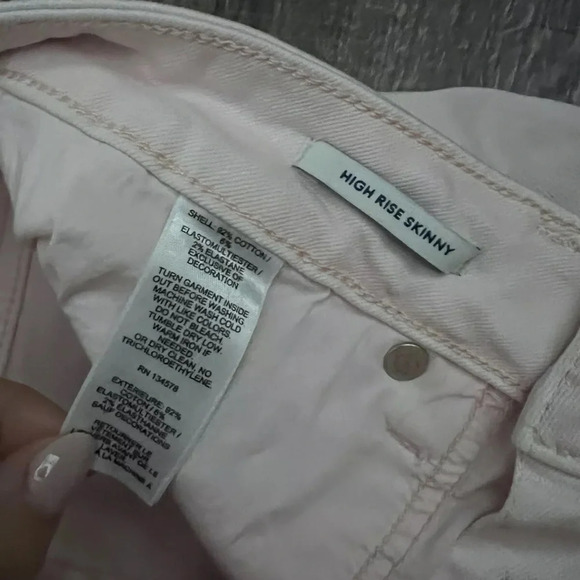 VINEYARD VINES High Rise Light Pink High Rise Skinny Jeans Size 26 - Picture 5 of 7